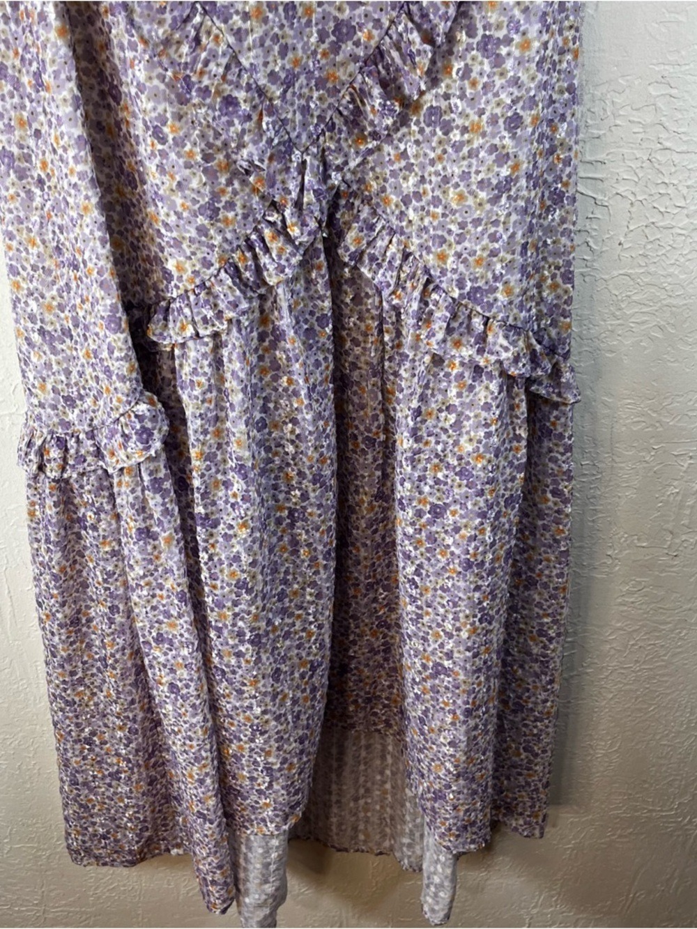 For Love And Lemons Cayne Maxi Dress in Floral Lavender - Picture 7 of 13